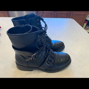 Forevermore 21 biker boots black size 6 women